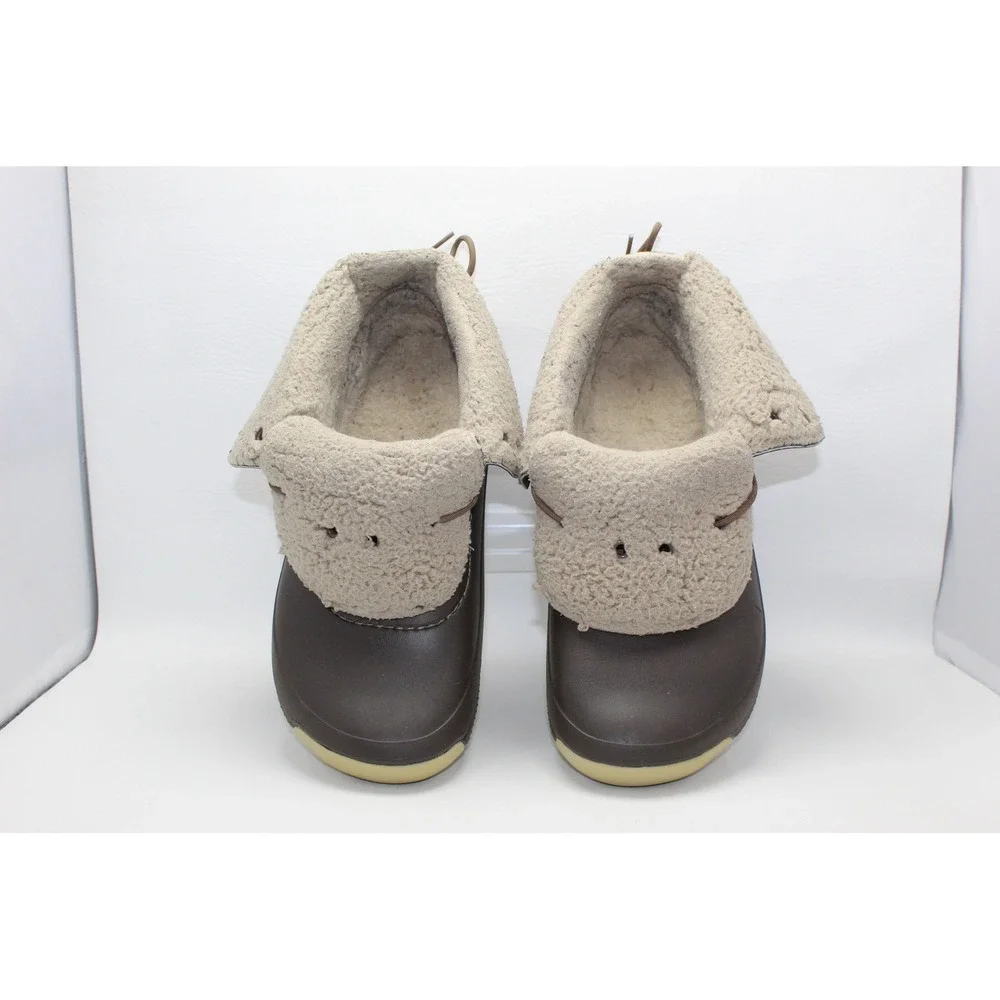 Crocs Blitzen Luxe Convertible Boots Mens Size 9 Brown Faux Fur 201843